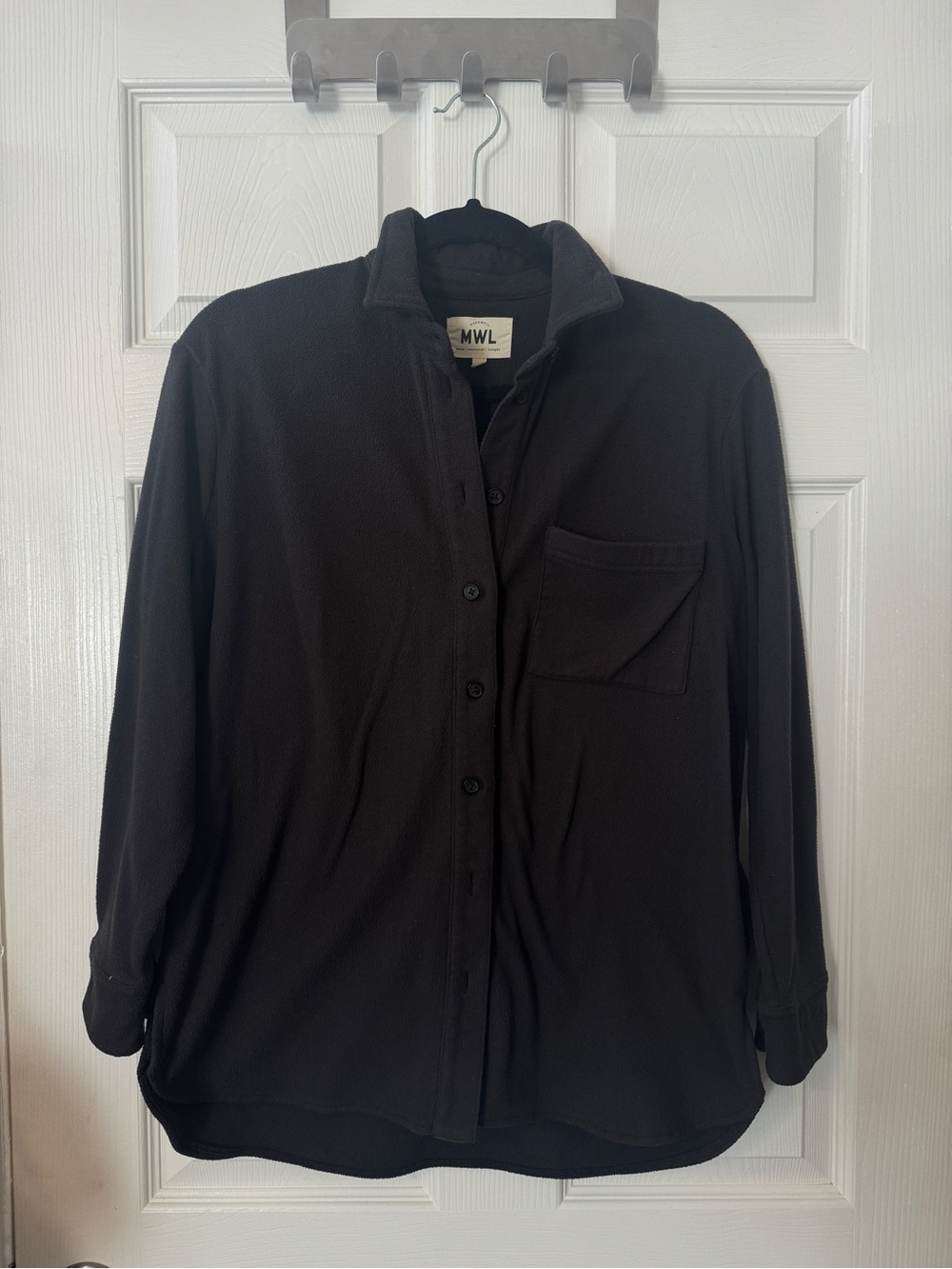 MWL Button-Front Long Sleeve Fleece Shirt